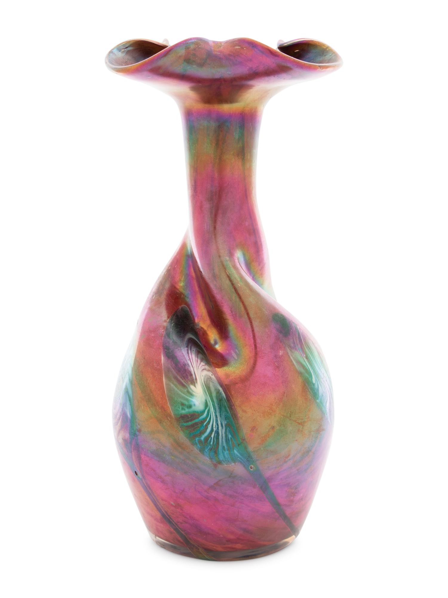 A Loetz Glass Vase, Attributed to Koloman Moser