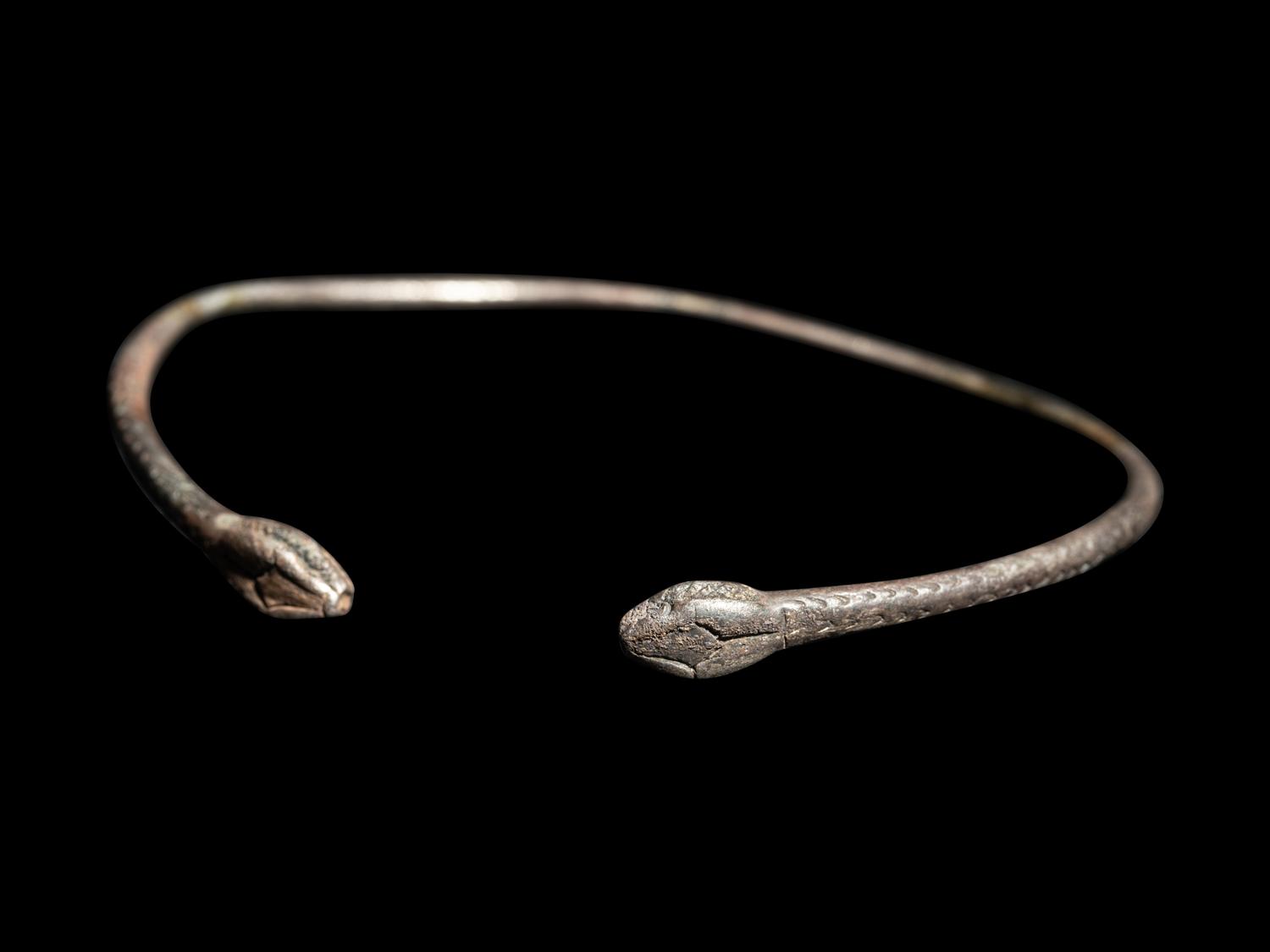 A Roman Silver Snake Bracelet