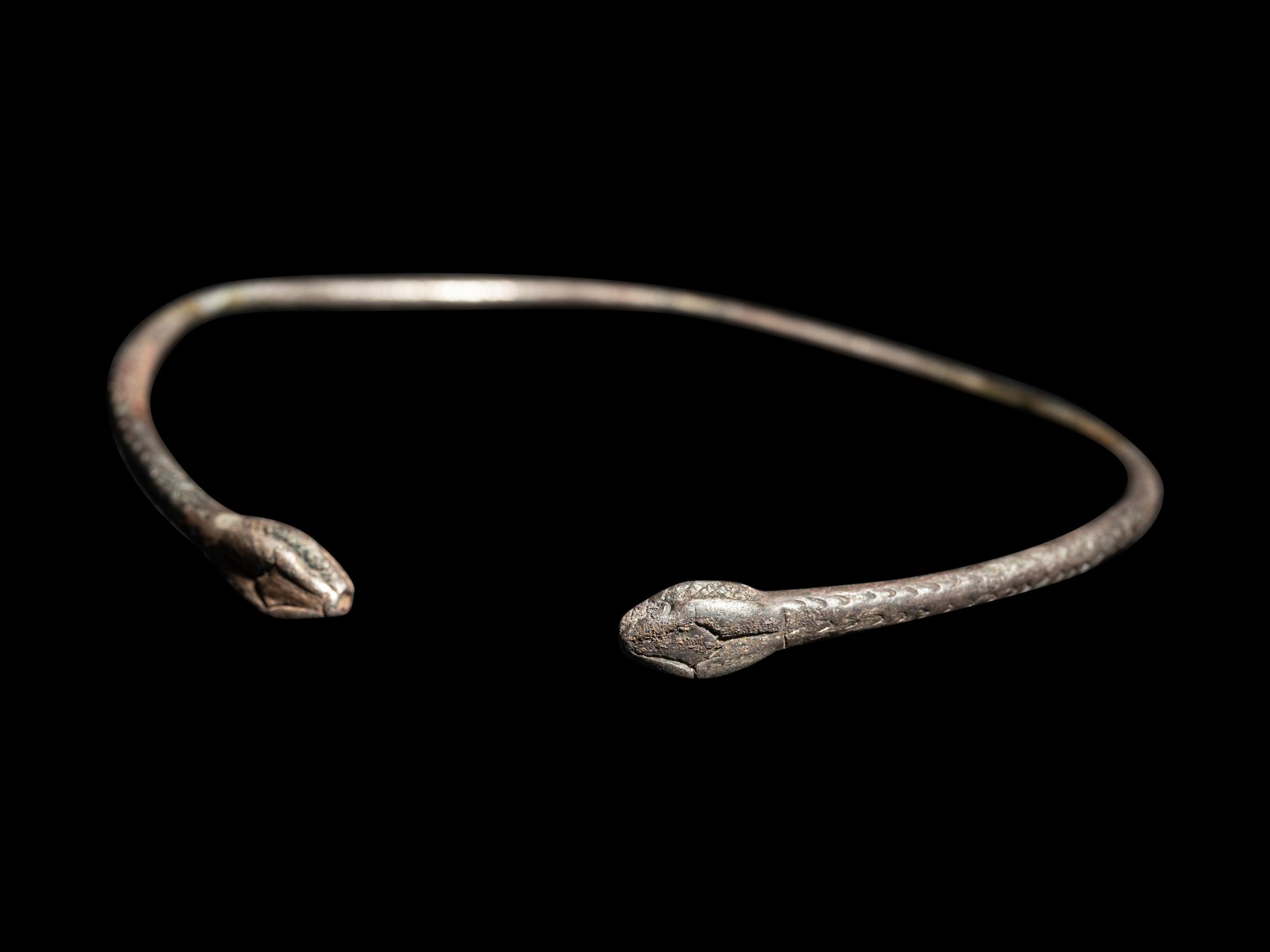 A Roman Silver Snake Bracelet