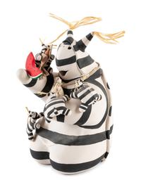 Koshare Storyteller Turtle PLUS, Santa Clara Koyemsi Pottery Figures
