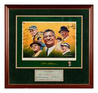 A Green Bay Packers Vince Lombardi Signed Autograph Check Presentation Formerly Displayed at Mike Ditka’s Restaurant