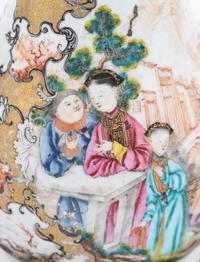 A Chinese Export Famille Rose Porcelain Large Pitcher