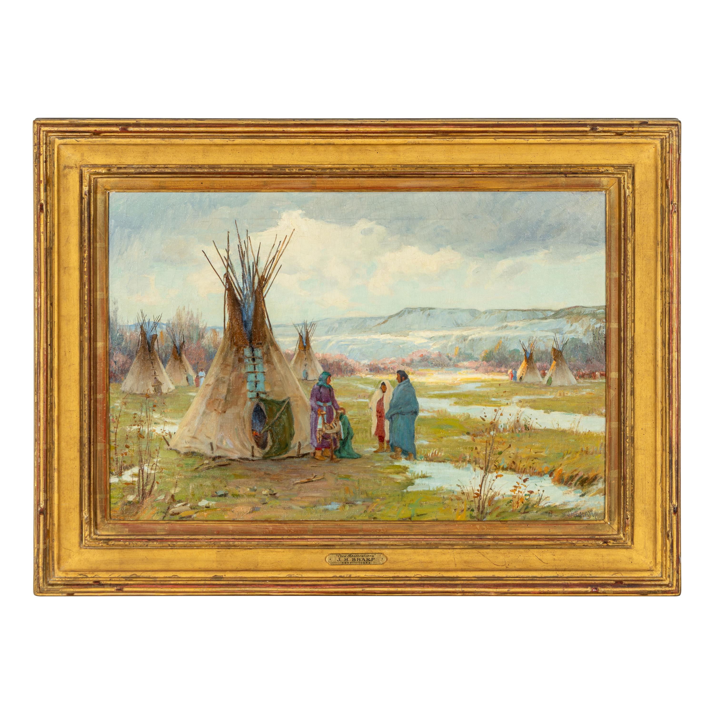 Joseph Henry Sharp (American, 1859-1953) — Sunburst Crow Reservation