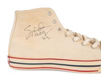 A Pair of Horace Grant Chicago Bulls Championship Era Signed Autograph Nike Flight Game Used Shoes,