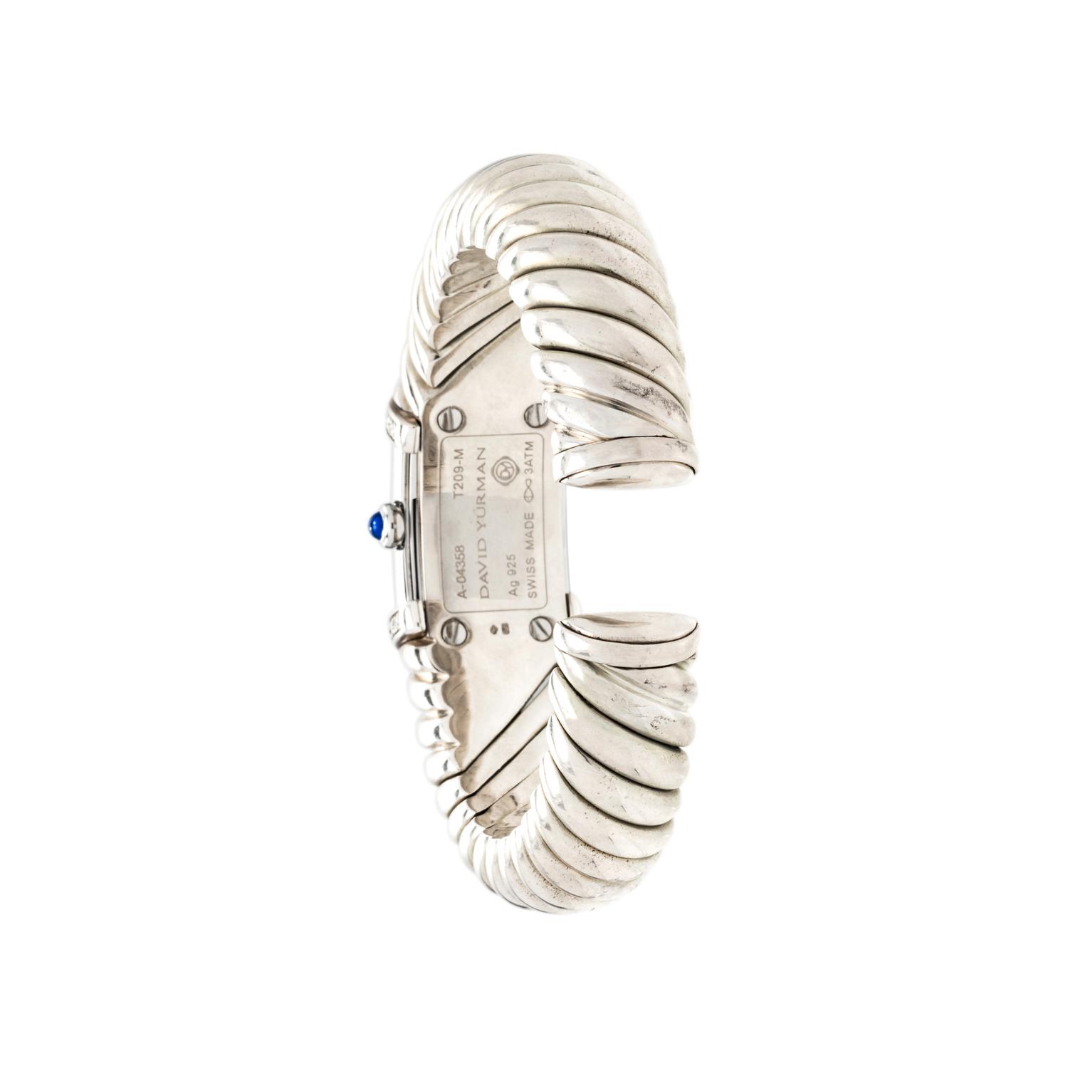 DAVID YURMAN, STERLING SILVER 'WAVERLY' WRISTWATCH