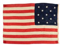 [FLAGS]. 13-star American Centennial flag. Ca mid-to-late 19th century.