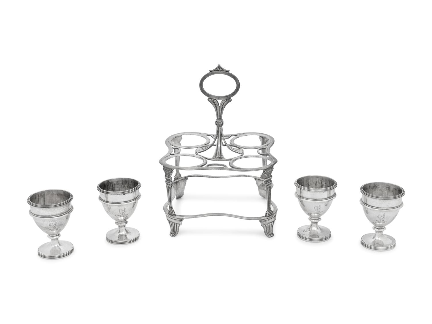 A George III Silver Egg Cruet