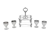 A George III Silver Egg Cruet