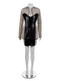 Geoffrey Beene Sequined Skirt Ensemble, 1980-90s