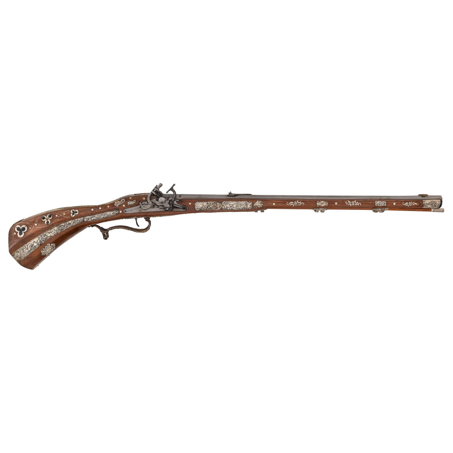 Contemporary Franco-German Snaphaunce Rifle with Venus Motifs