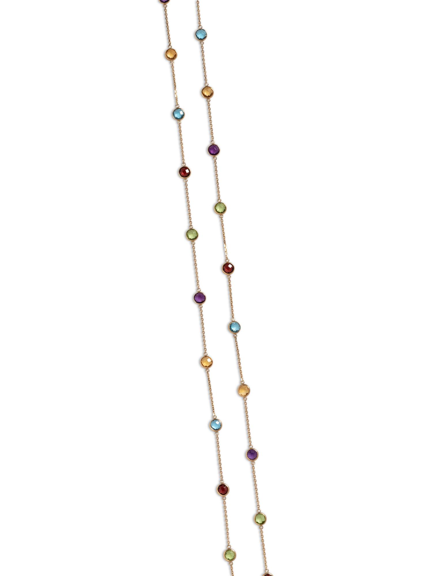 EFFY, YELLOW GOLD AND MULTIGEM LONGCHAIN NECKLACE
