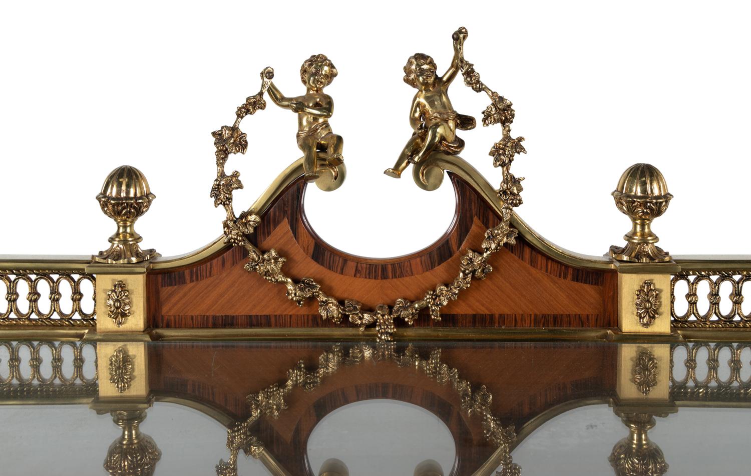 A Louis XV Style Gilt Bronze Mounted Marquetry Bureau à Cylindre