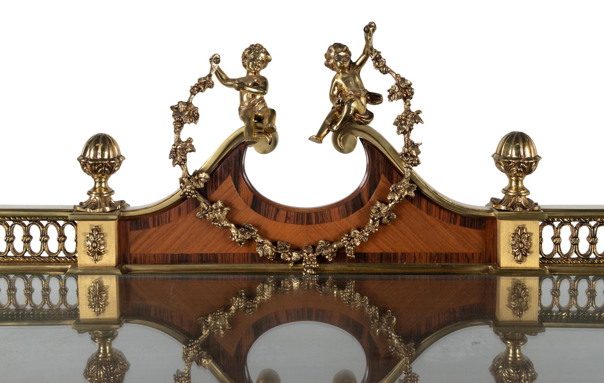 A Louis XV Style Gilt Bronze Mounted Marquetry Bureau à Cylindre