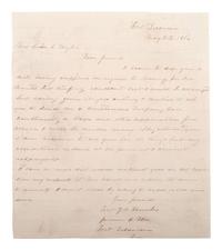 [CIVIL WAR]. POW letter from Lieutenant James R. Chambers, Co. B, 60th North Carolina Infantry.