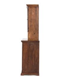 A Country Stained Maple Step-Back Cupboard
