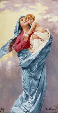 An Italian Painted Porcelain Plaque