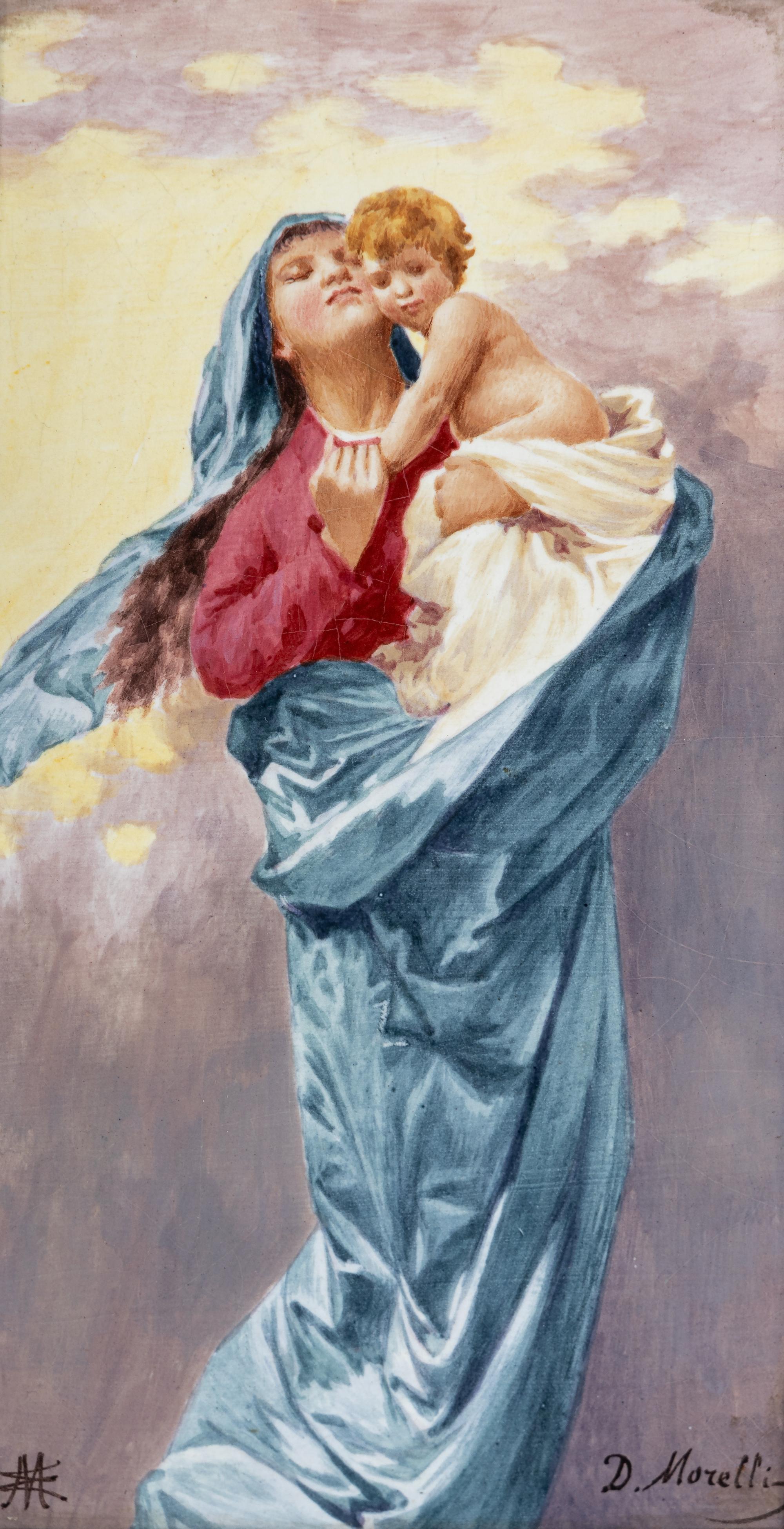 An Italian Painted Porcelain Plaque