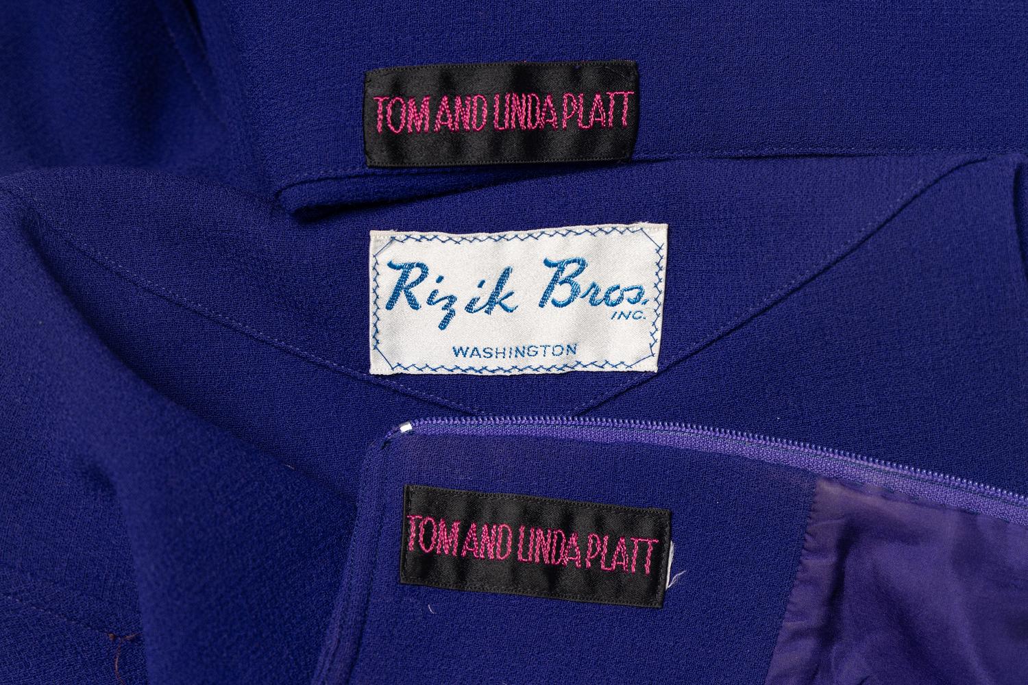 Tom and Linda Platt Two Piece Suit and Brooch