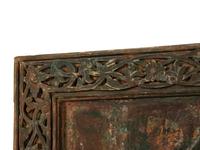 An Islamic Carved and Painted Wood Panel — 19th/20th Century