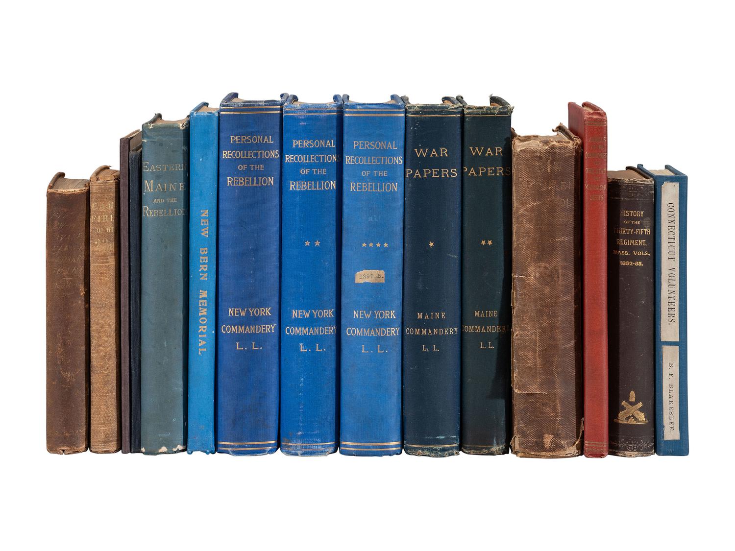 [CIVIL WAR]. New York, Maine, Massachusetts, Rhode Island, & Connecticut histories in 19 volumes.