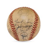 A 1943 Boston Red Sox Partial Team Signed Autograph Baseball (Beckett Authentication Services)