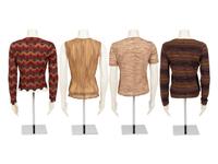 Five Missoni Pieces: Three Knit Tops, One Two-Piece Set, 2000s