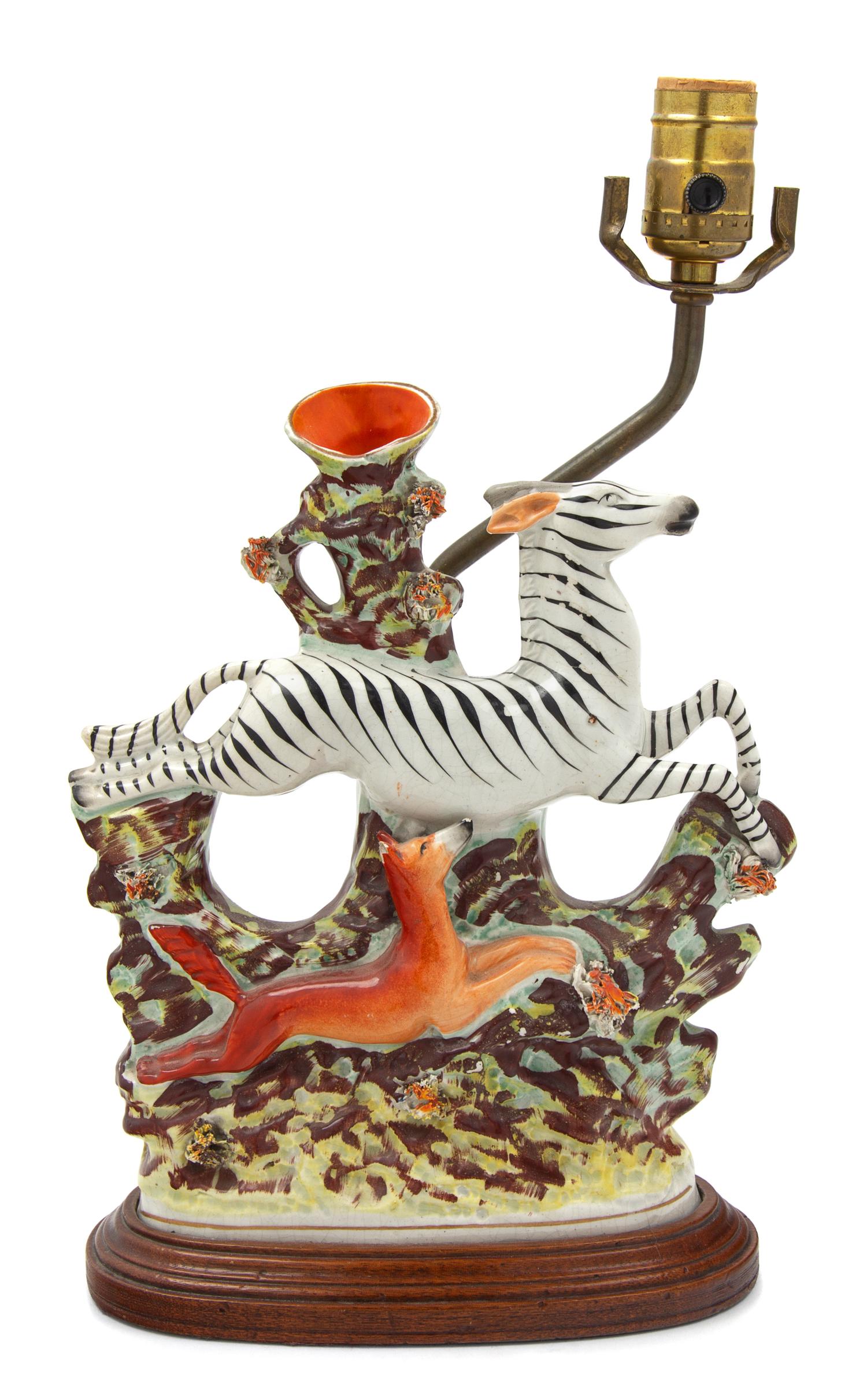 A Staffordshire Figural Spill Vase
