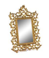 An Italian Baroque Style Gilt Metal Mirror