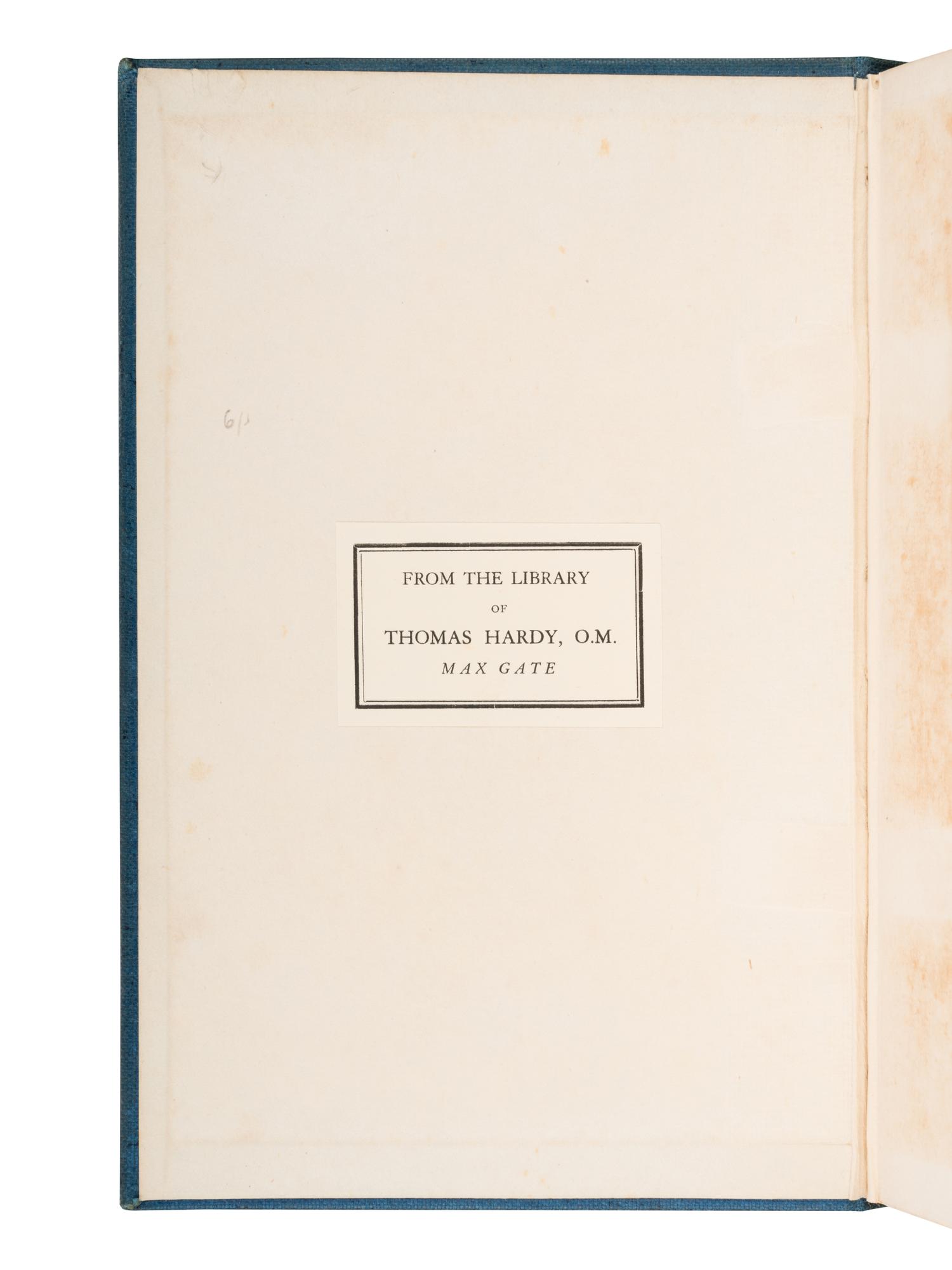 [HARDY, Thomas (1840-1928), his copies]. A group of 4 works from the author's library at Max Gate, comprising: