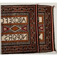 Navajo Regional Pictorial Weaving / Rug, the Alphabet