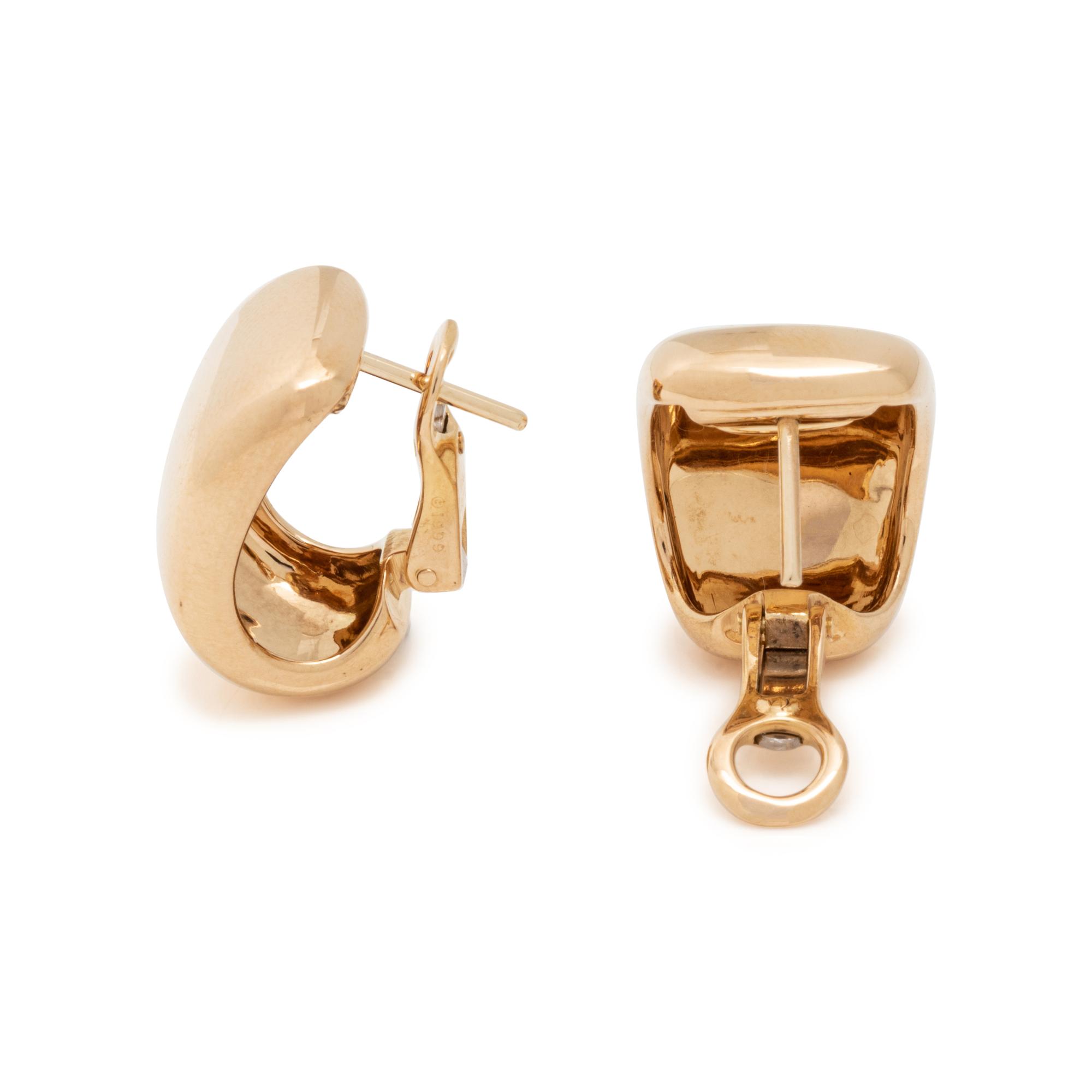 CARTIER, YELLOW GOLD EARCLIPS