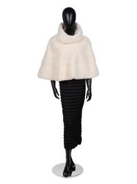 Hermès Pearl Mink Fur Hooded Poncho, Fall 2006