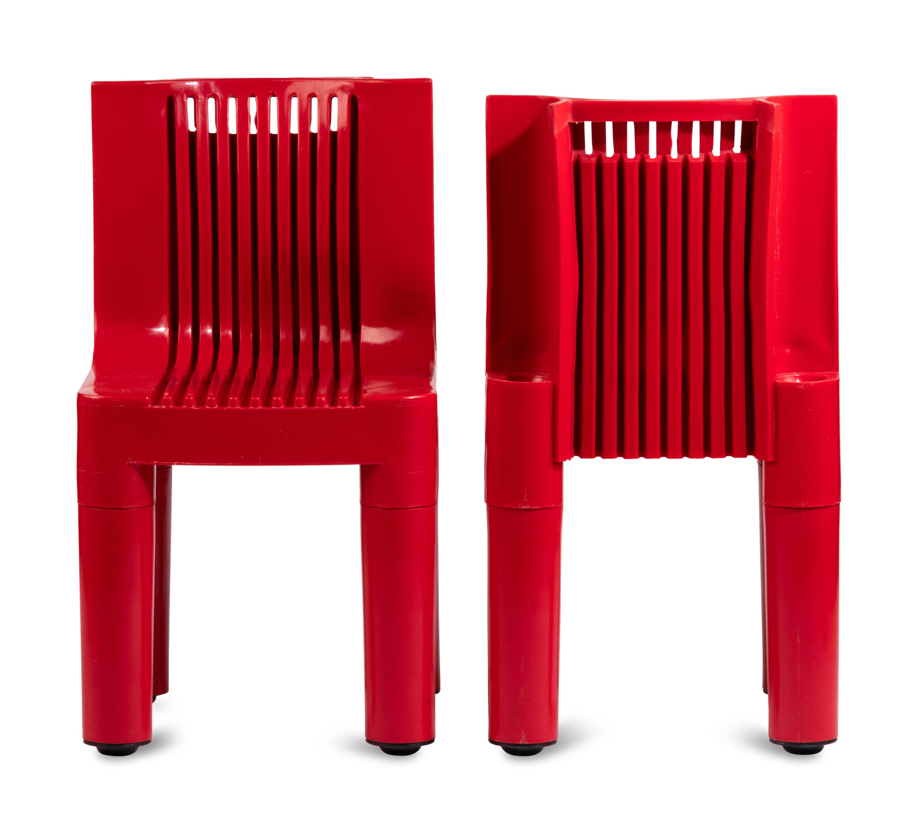 Pair of K1340 Children's Chairs, designed 1964 Kartell, Italy
