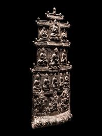 A Tibetan Silver Travelling Shrine, Ga‘u