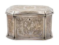 An English Silverplate Tea Chest — ELKINGTON & CO., 1851
