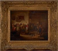 Félix van den Eycken (Belgian, 19th Century) - Peasants Merrymaking