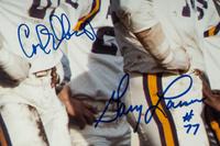 A Minnesota Vikings Purple People Eaters Vikings Signed Autograph Photo Display