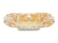 A Meissen Parcel Gilt Porcelain Reticulated Dish