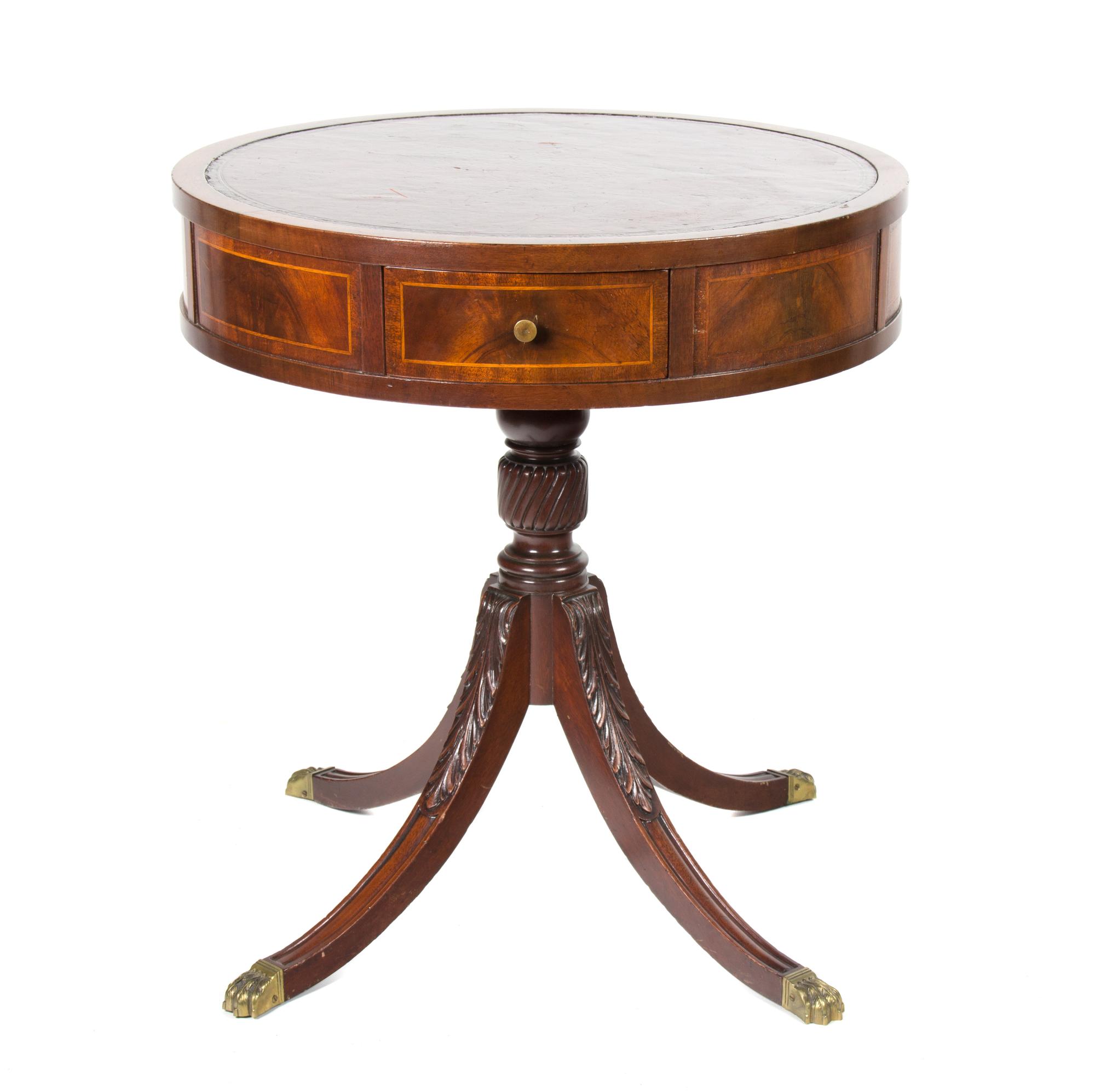 A Georgian Style Mahogany Rent Table Height 29 x diameter 27 inches. — 20TH CENTURY