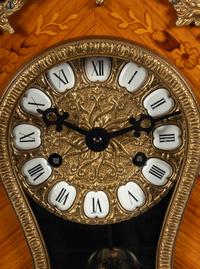 A Napoleon III Style Gilt Metal Mounted Marquetry Bracket Clock