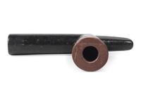 Great Lakes Steatite Pipe Bowl, with Catlinite and Lead Inlay