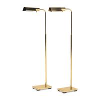 A Pair of Telescopic Brass Reading Lamps