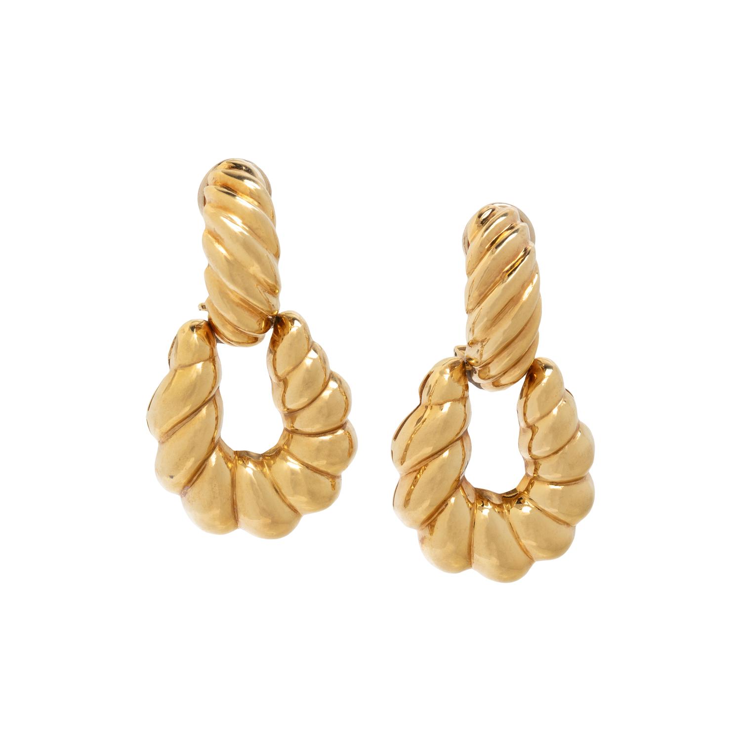 YELLOW GOLD CLIP EARRINGS