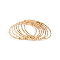YELLOW GOLD BANGLE BRACELET SET