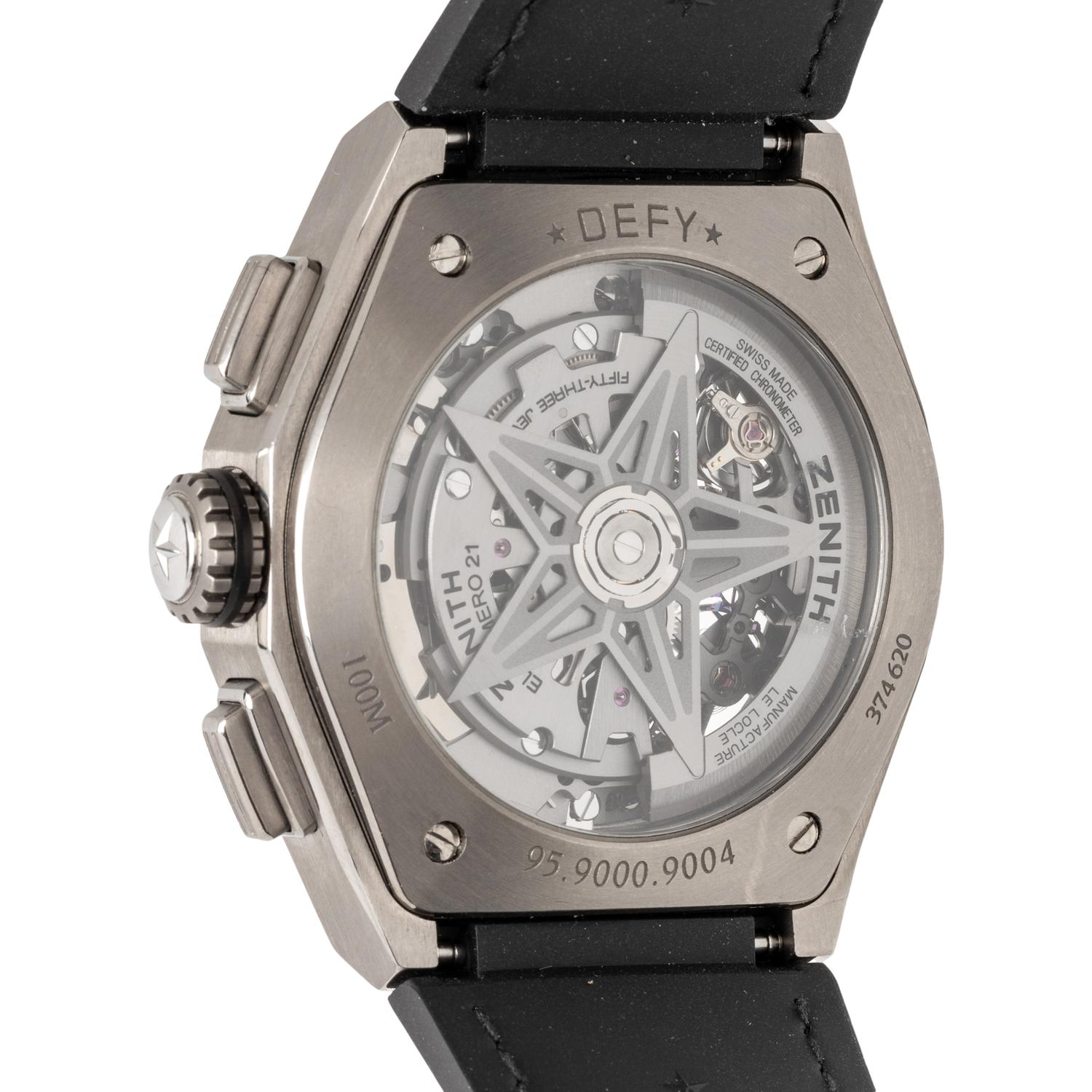ZENITH, TITANIUM 'DEFY EL PRIMERO 21' WATCH, BOX & PAPERS