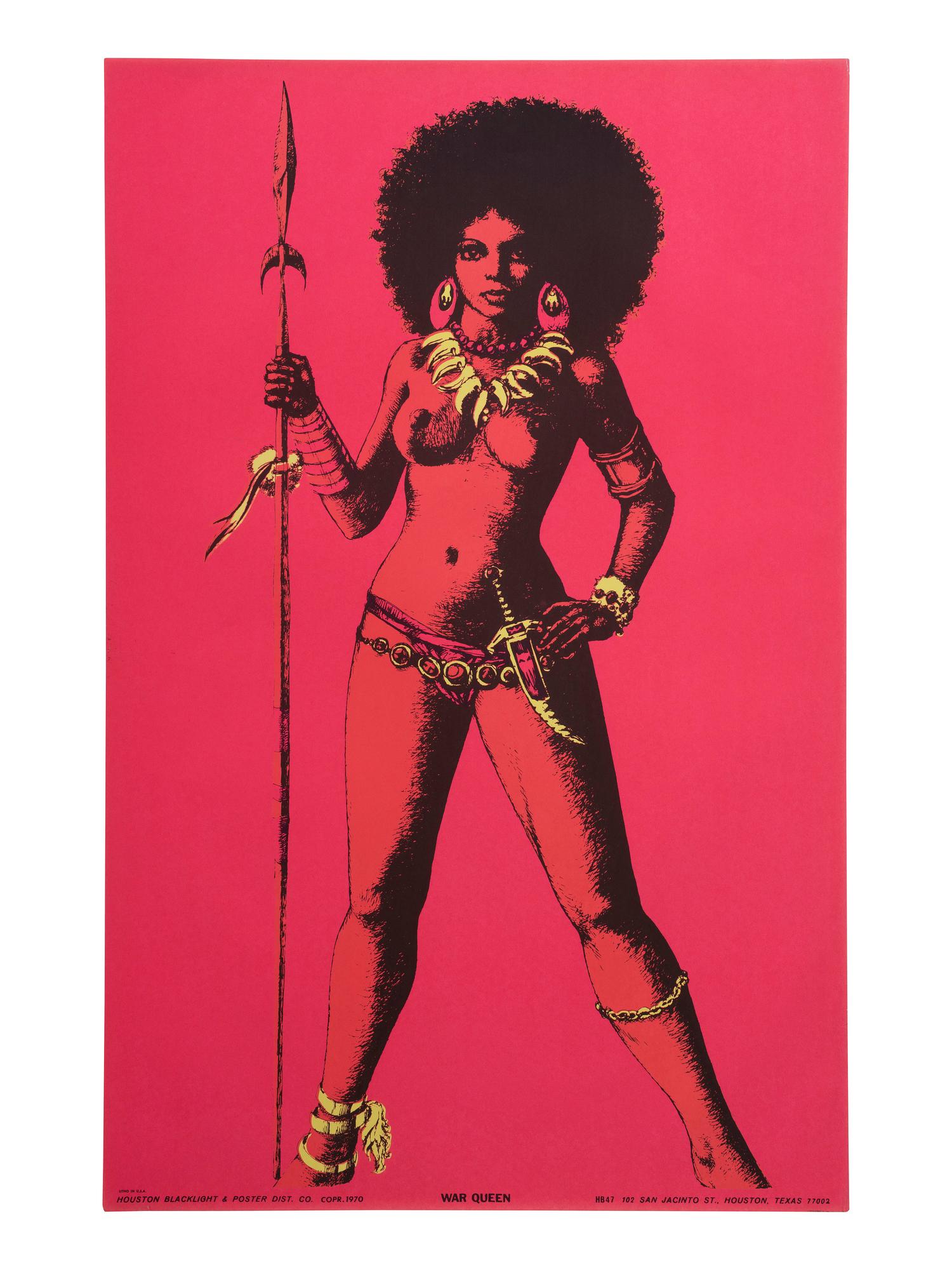 [BLACK POWER]. A group of 9 Black Power blacklight/Day-Glo posters, incl. velvet example.