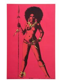 [BLACK POWER]. A group of 9 Black Power blacklight/Day-Glo posters, incl. velvet example.