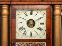 An American Eglomise Rosewood Mantel Clock