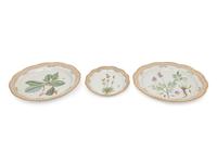 Three Royal Copenhagen Flora Danica Platters