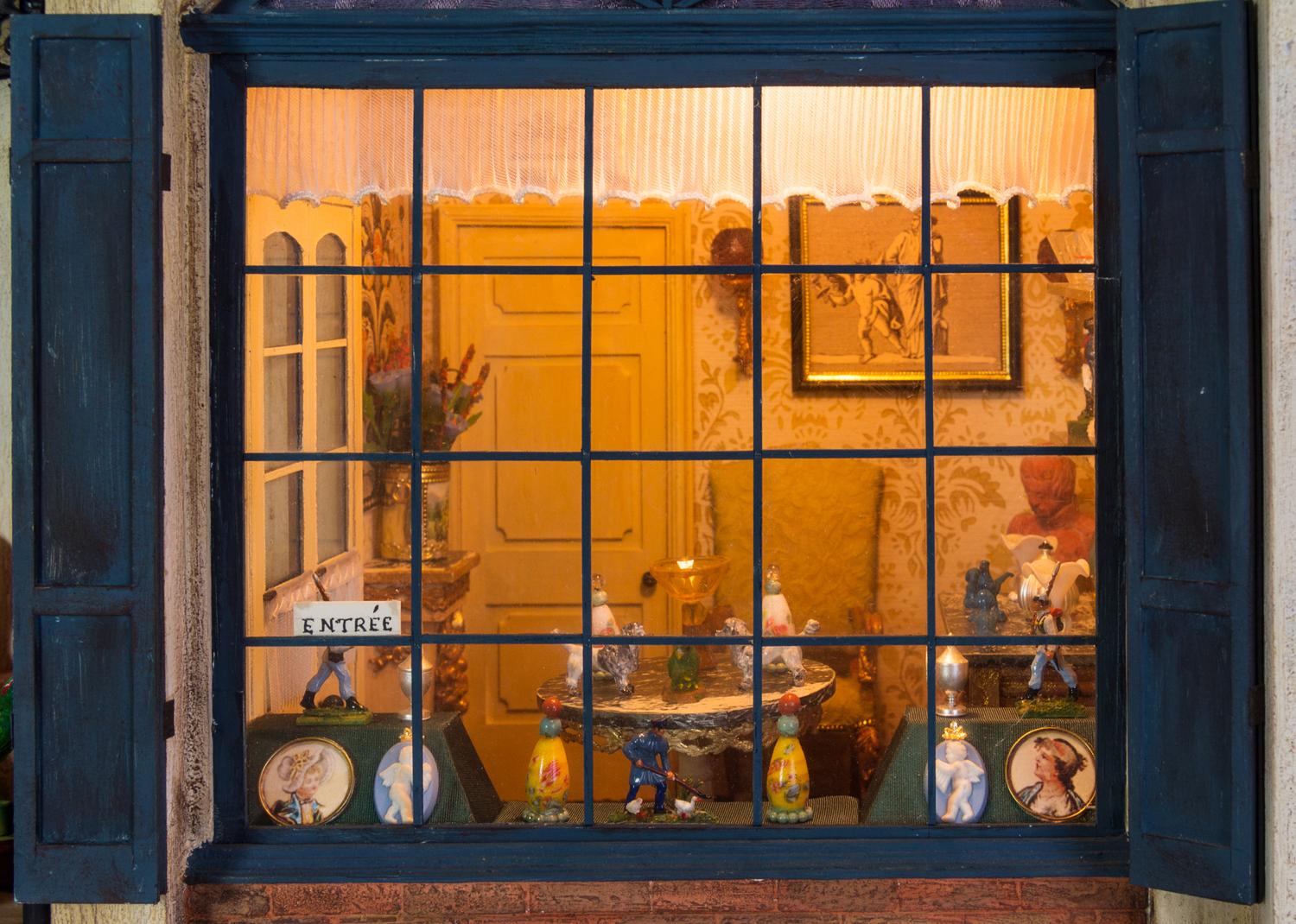 An American Diorama Height 10 7/8 x width 20 3/8 x depth 10 1/2 inches. — Eugene Kupjack